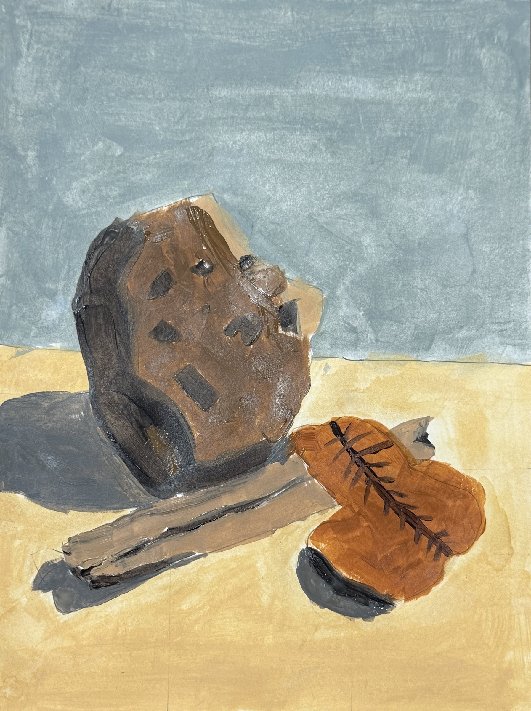 Student still-life painting from the foundational phase