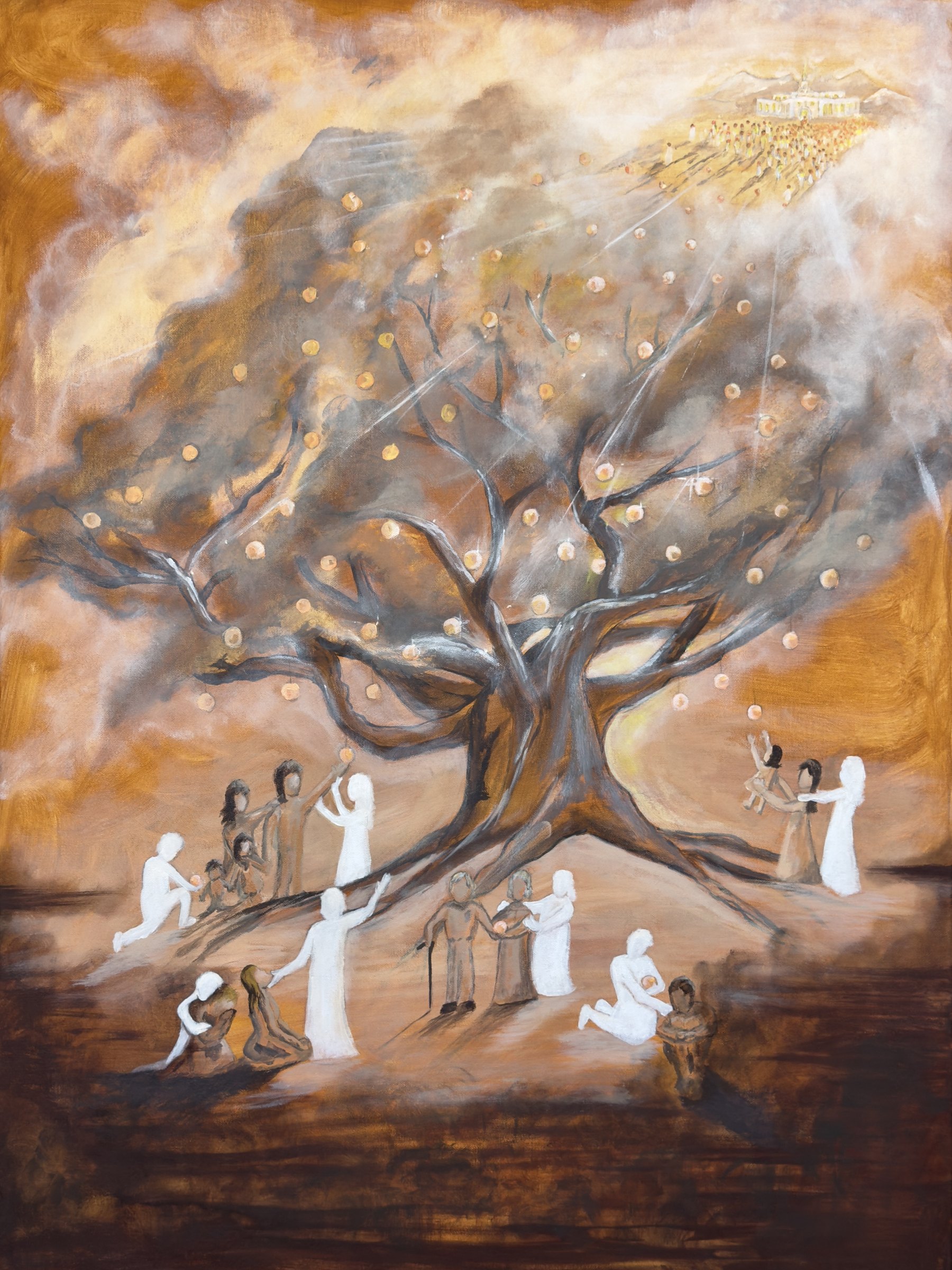 Our Personal Reach for Eternal Life, acrylic painting by Amber Beaudet